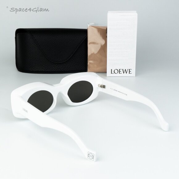 Loewe Men Sunglasses White Grey Silver Mirror Rectangle LW40033I 21C BRAND NEW - Picture 9 of 12